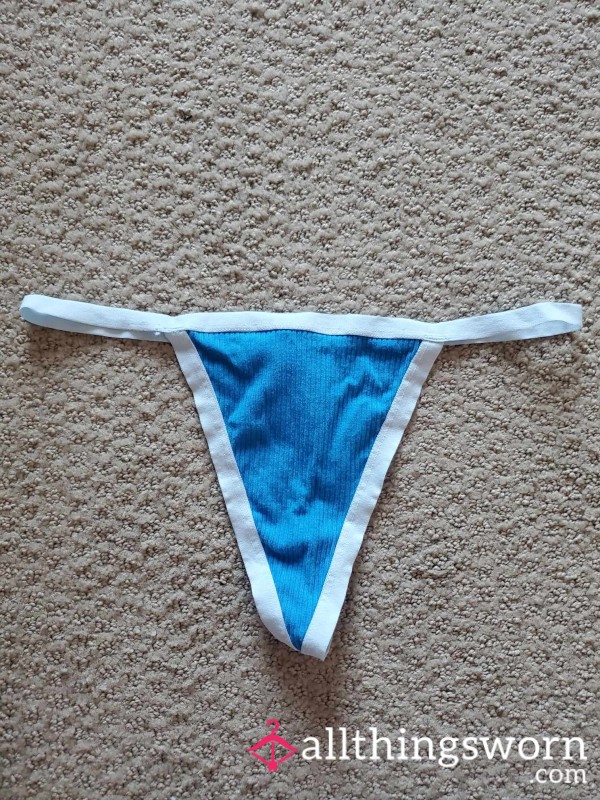 Used Blue Gstring Thong