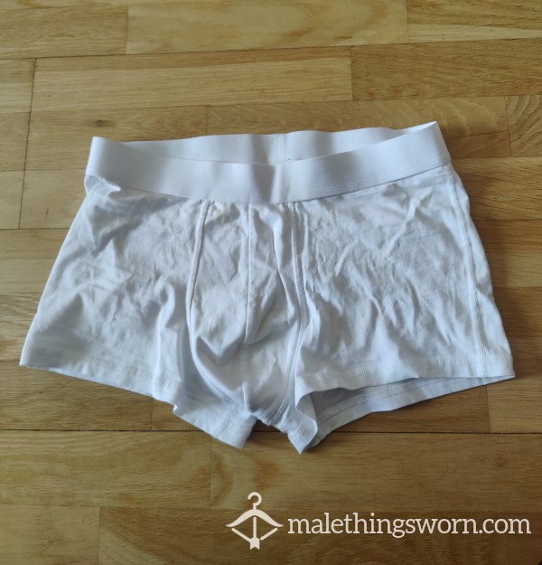 Used C*mm Stained White Boxers