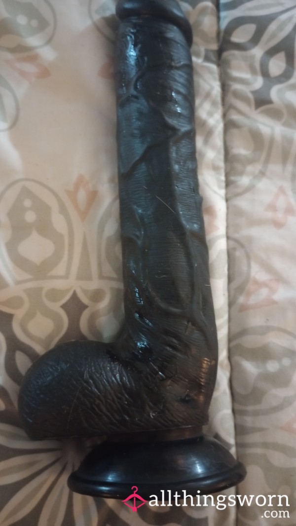 Used Huge Black Suction Cup Di**o