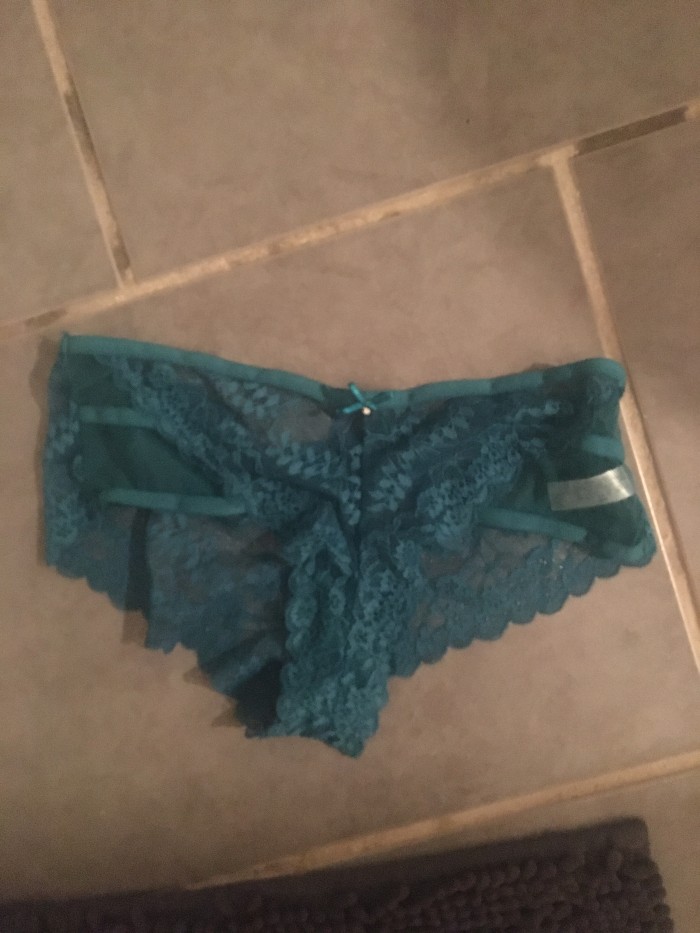 Sexy Used Lacey Green Panties See Through
