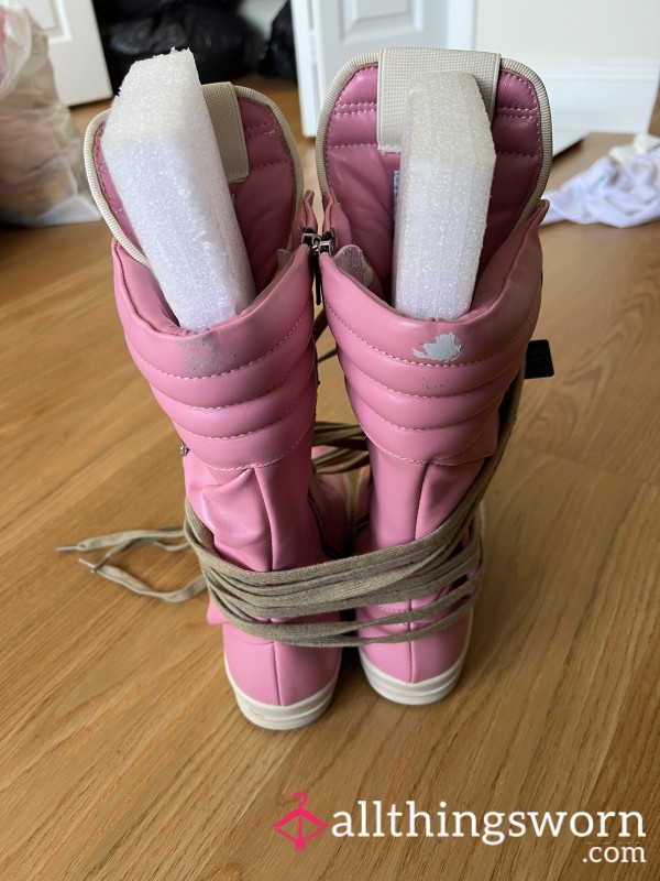 Used Pink Knee-high Boots