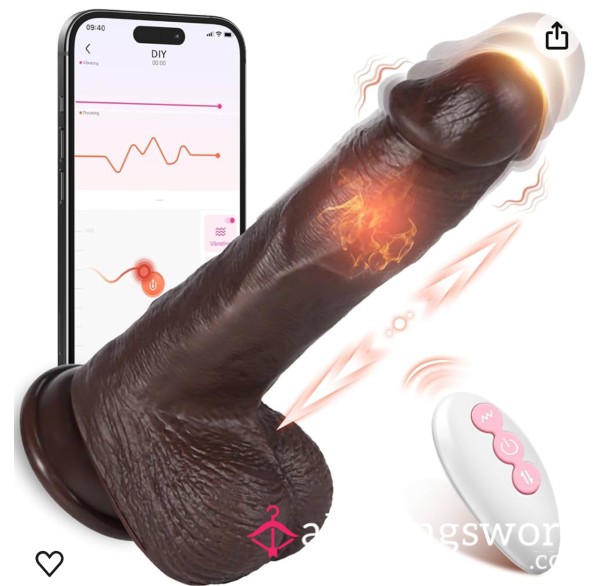Used Toy: Vibrating, Warming, Thrusting Dildo With App Control