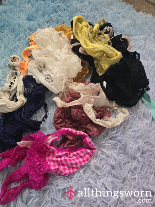 Various Worn And Washed Panties. Customizable.