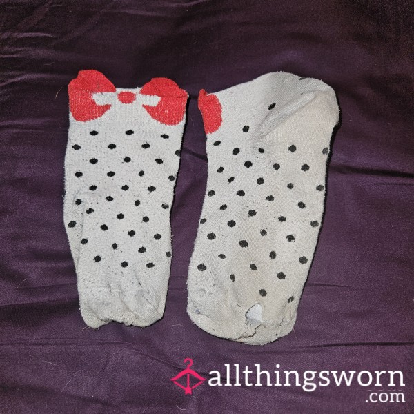 Very Well Loved And Old Polkadot Socks