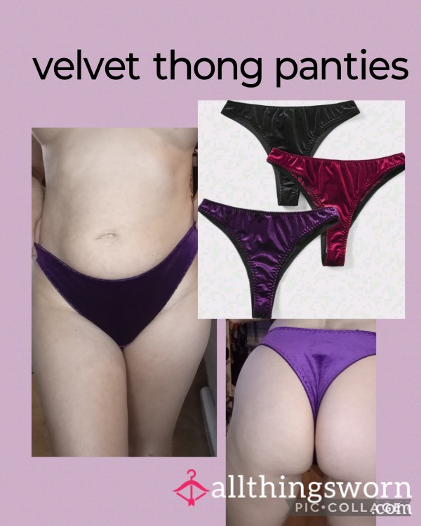 Velvet Thong Panties