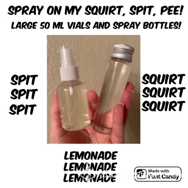 Squirt Spit Pee Bath Water Vials And Spray Bottles