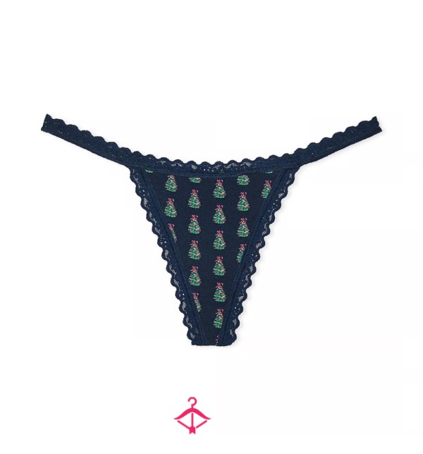 Victoria’s Secret Lace Trim Christmas Tree G-String (S) | Reserve This Pair Now Before They Arrive!