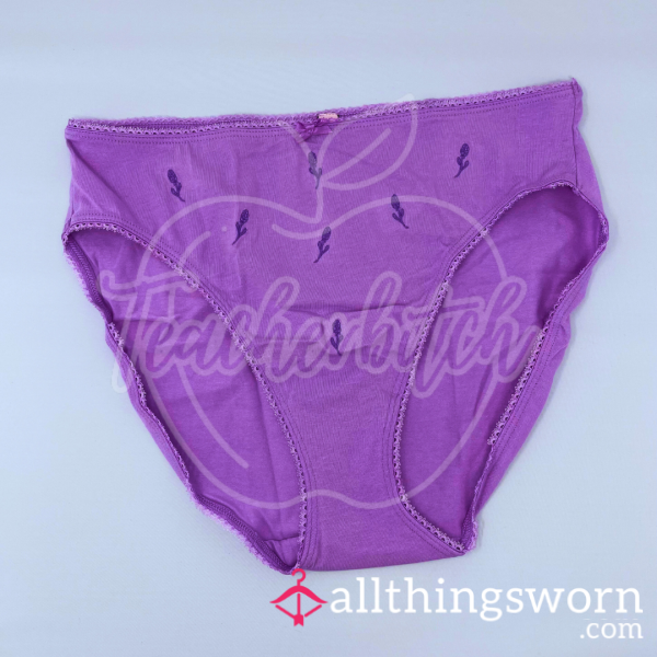 Victoria’s Secret Lilac Embroidered High-Leg Brief Panty (M)