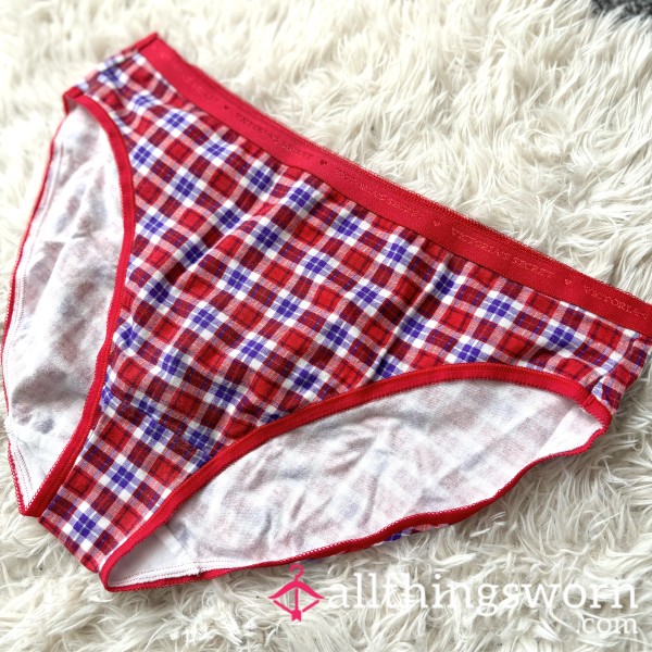 Victoria’s Secret Plaid High-Leg Brief