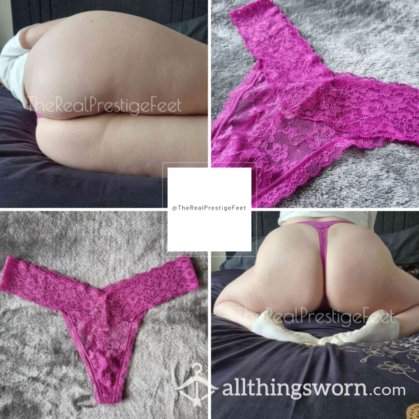 Victoria's Secret Purple Lace Thong | Size L | Standard Wear 48hrs | Includes Pics | See Listing Photos For More Info - From £20.00 + P&P