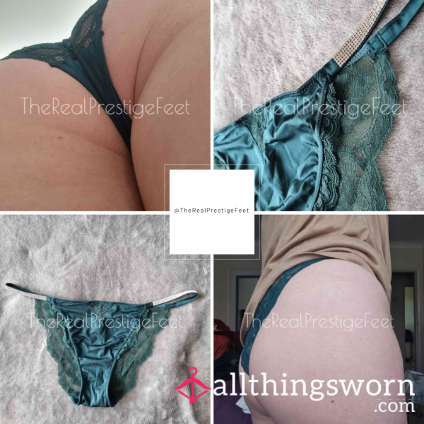 Victoria's Secret Shine Strap Green Silky Feel & Lace Knickers | Size XL | Standard Wear 48hrs | Includes Pics | See Listing Photos For More Info - From £30.00 + P&P