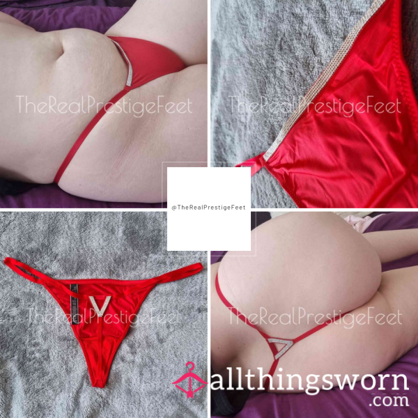 Victoria's Secret Shine Strap Silky Feel Red G-String | Size XL | Standard Wear 48hrs | Includes Pics | Additional Days Available | See Listing Photos For More Info - From £30.00 + P&P