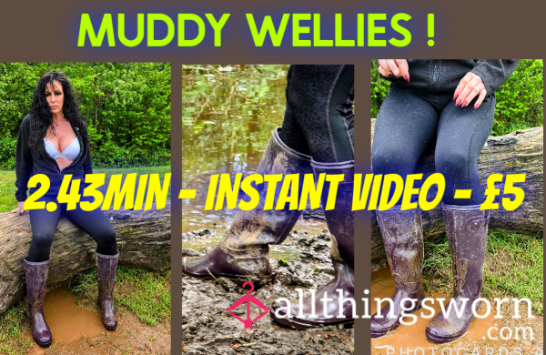 VIDEO - Alex Playing In Mud With Dirty Wellies And Spitting ....2.43 Min