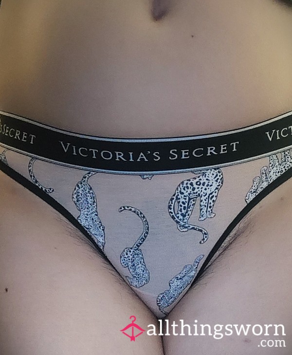 VS Beige Leopard Thong