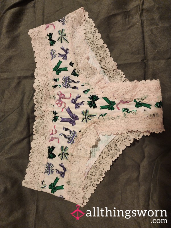 VS Cotton Lace Trimmed Cheeky! Small