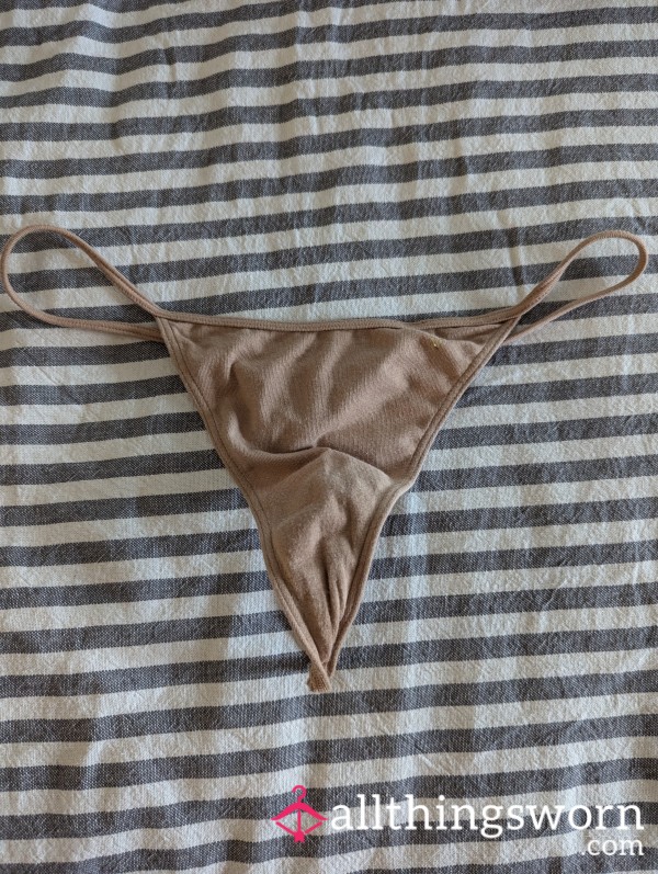 VS Cotton Nude Thong - 24 Hour Wear (Creampie)