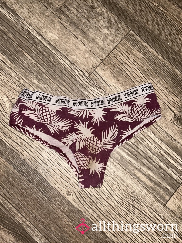 VS Maroon Pineapple Cheeky Panties