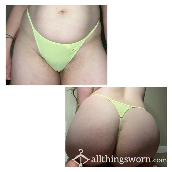 SOLD- VS Neon Yellow Cotton G-String