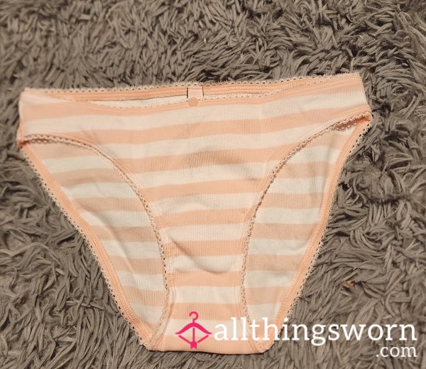 VS Pink & White Cotton Bikini Panty