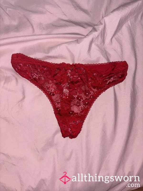 VS Red Lace Thong