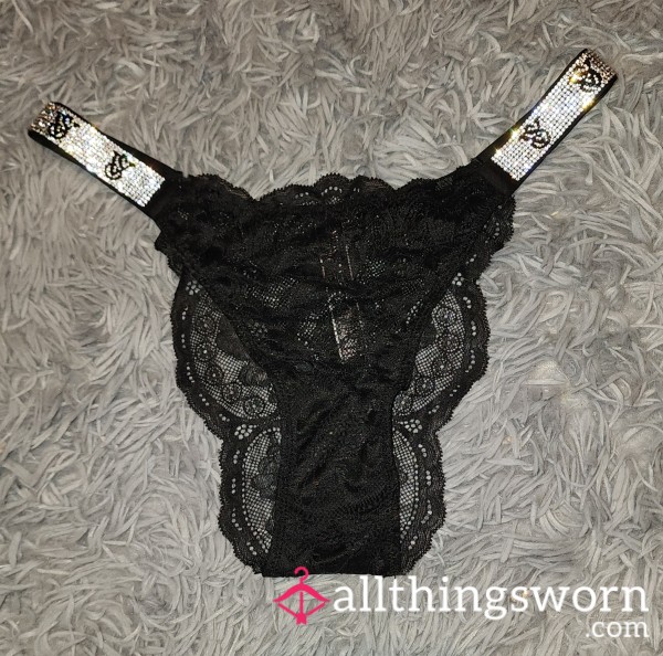 VS Shine Strap Lace Brazilian Panty