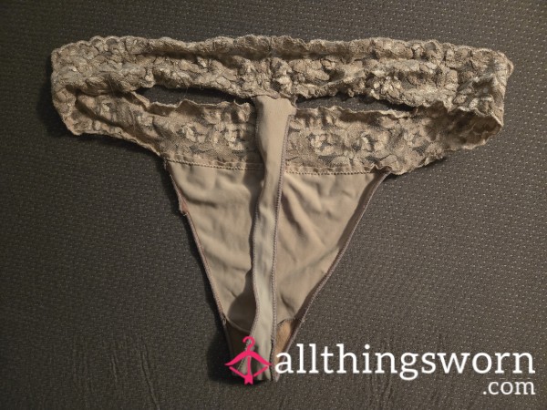 Tan Color Well Used Thong Panties