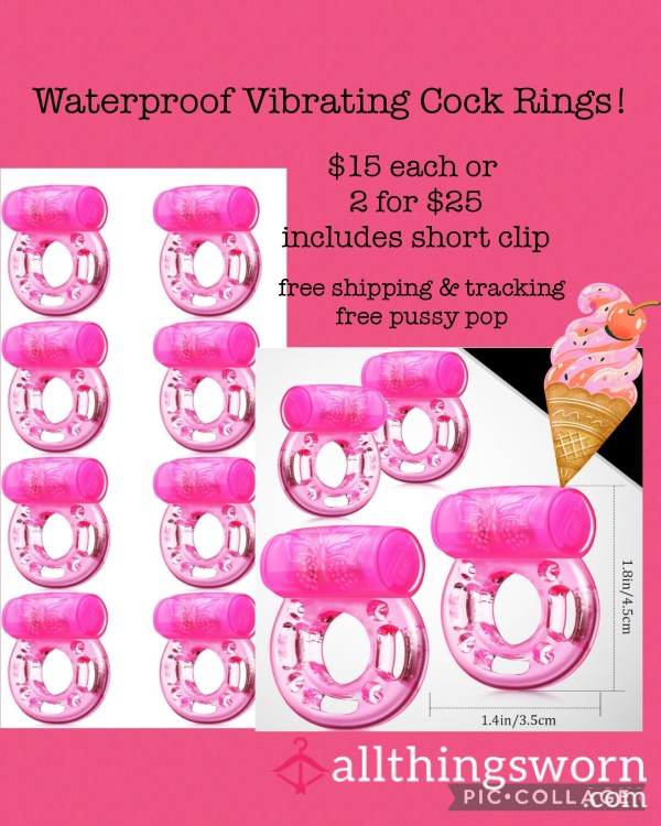 Waterproof Vibrating Silicone Cock Rings