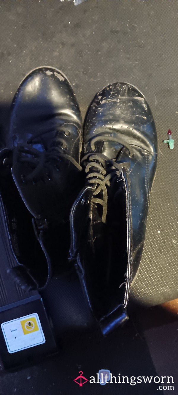 Well Loved Black Boots, At Least 3 Years Old