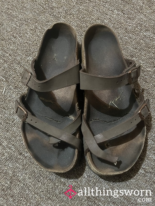 🦋 Well Worn And Dirty Mayari Birkenstocks Leather Sandals / Shoes 🦋