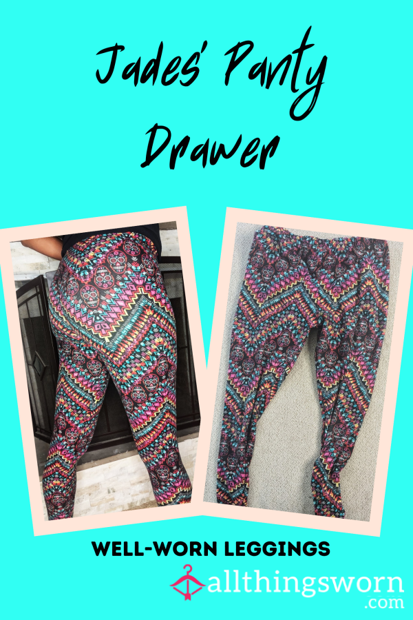 Well-worn Calavera Themed Leggings