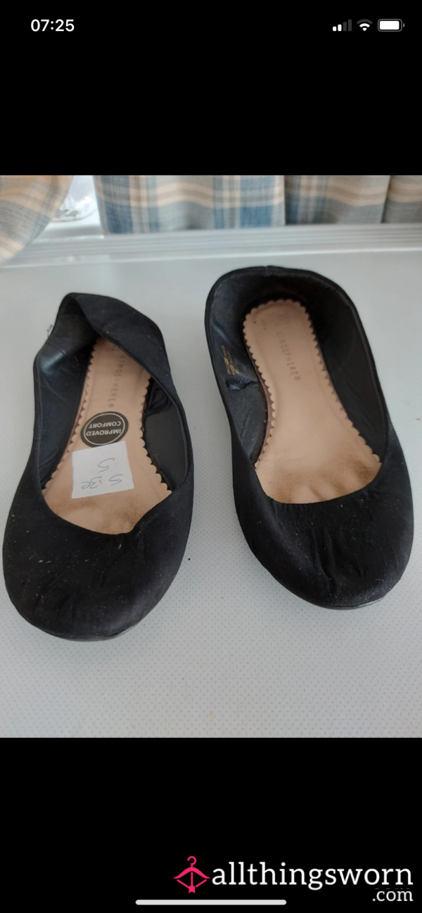 Well Worn Flats With Toe Prints
