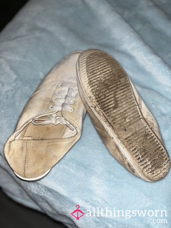 Well Worn Off White Shoes
