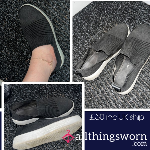 😷🪰 WELL-WORN 🪰😷 Platform Slip On Flats / Size 6 (worn Mostly Pregnant)