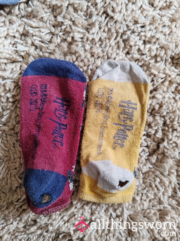 Well Worn Ripped Harry Potter Socks