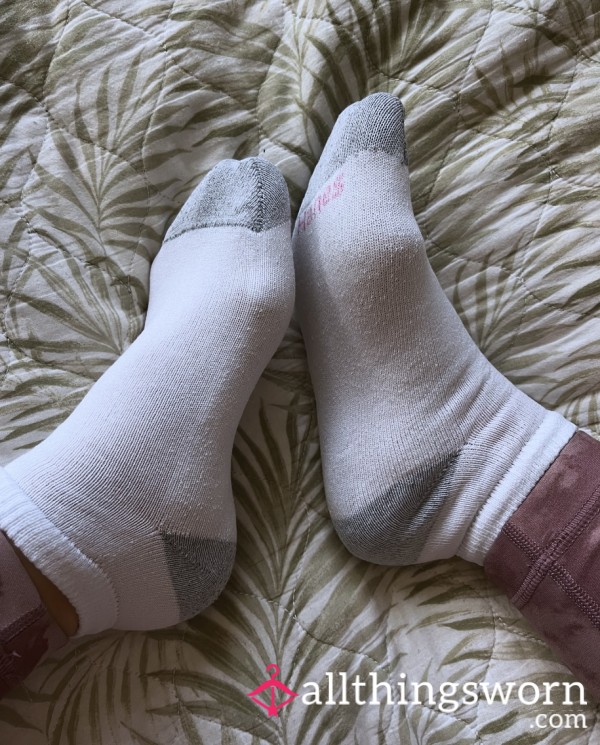 White And Gray Low Cut Socks