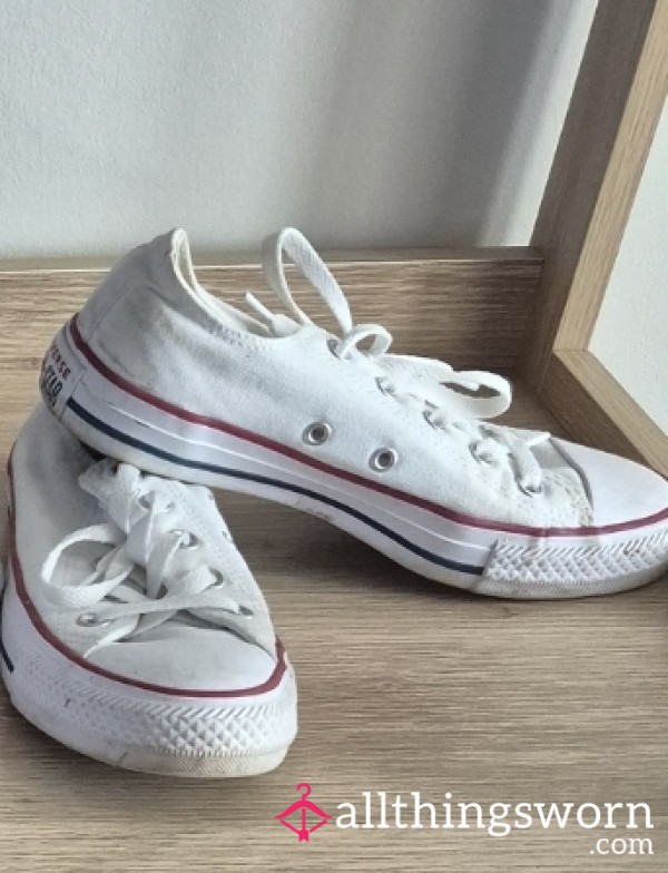 White And Well Worn Converses 😘