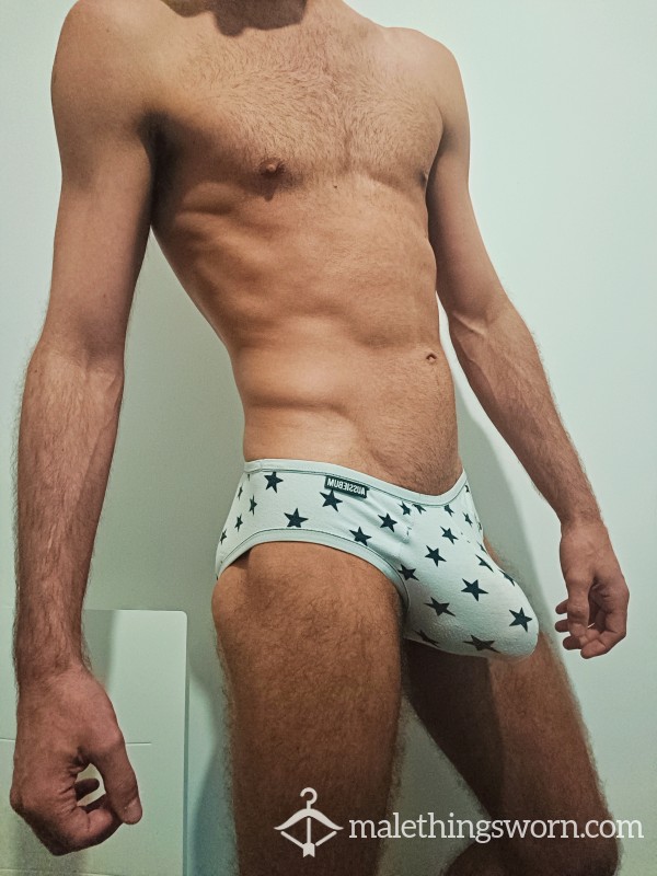 White Aussieb*m Star Brief With Bulge Pouch