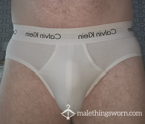 White Calvin Briefs