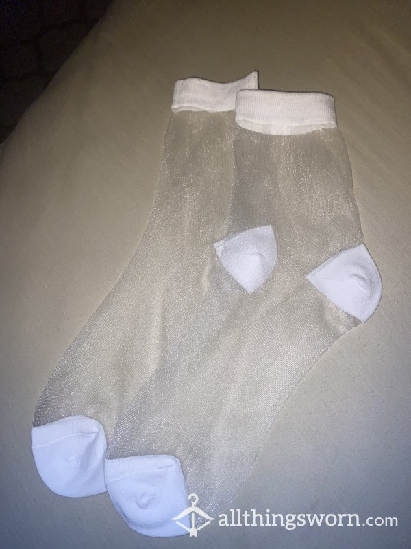 White Sheer Ankle Socks