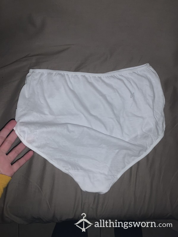White Cotton Granny Panties | Extra Dirty