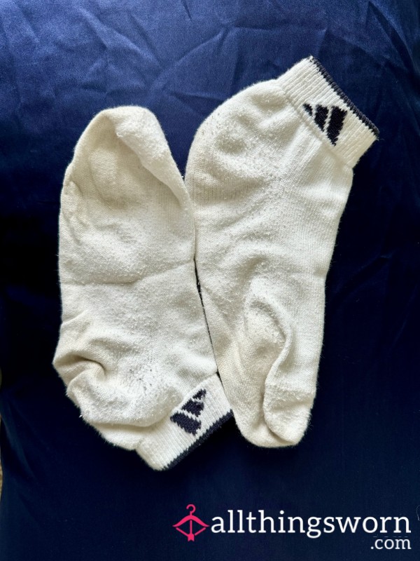 SOLD White Cotton Socks 2