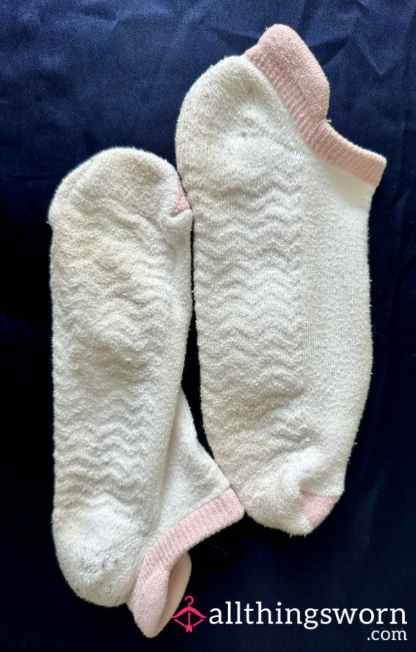 SOLD White Cotton Socks 3