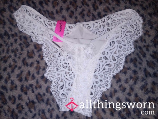 White Full-Lace Thong