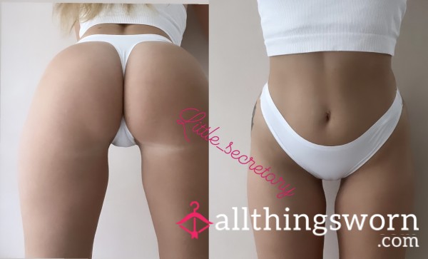 White Gym Thong