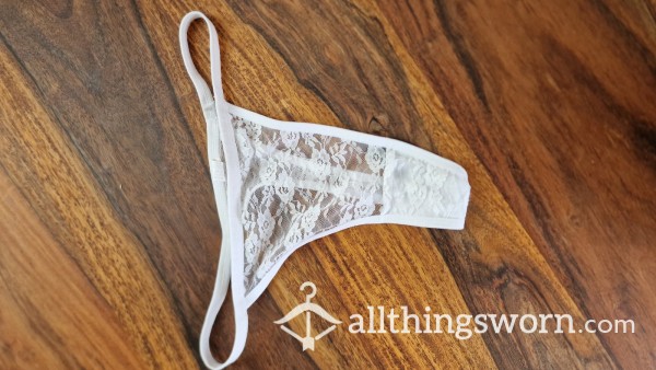 White Lace G-String