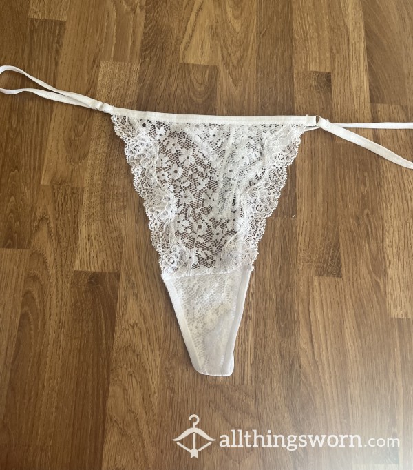 ** SOLD**White Lace Thong