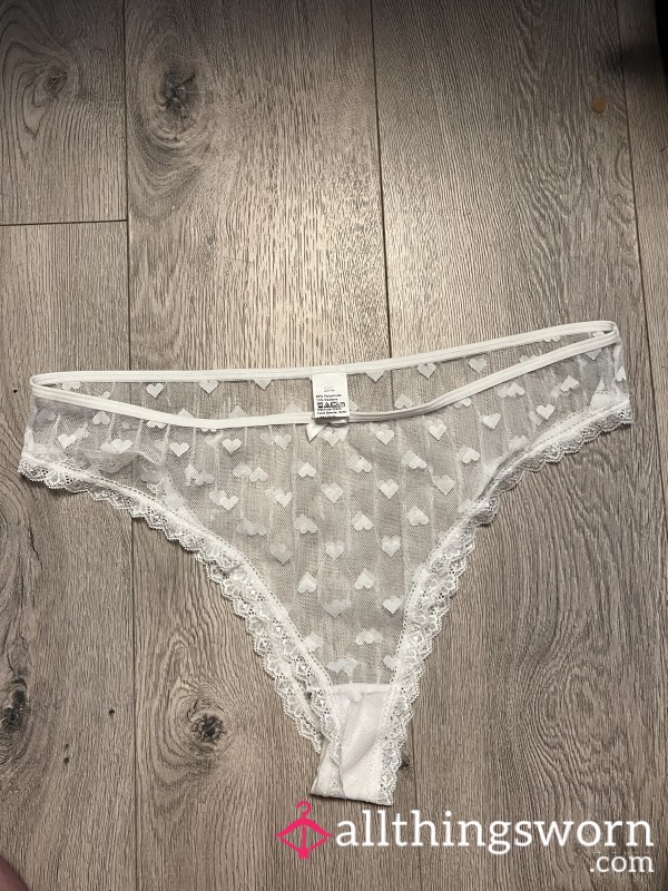 White Lacy Thong - 20% OFF