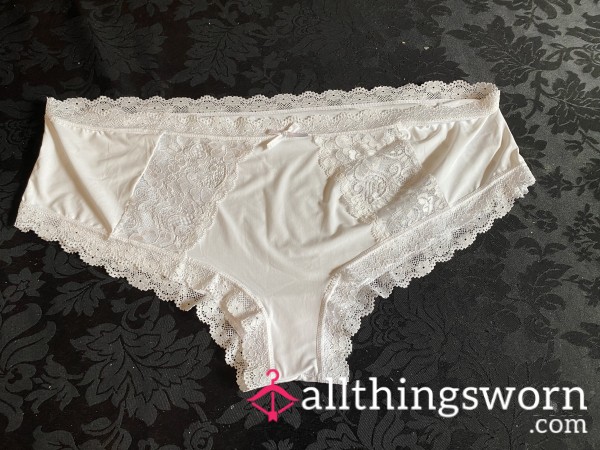 White- Silky Feel- Laced - Panties