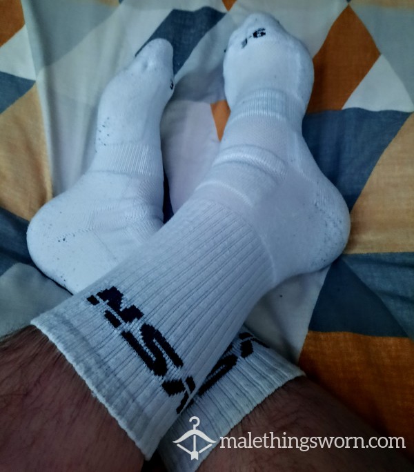 White Sports Socks Size 8