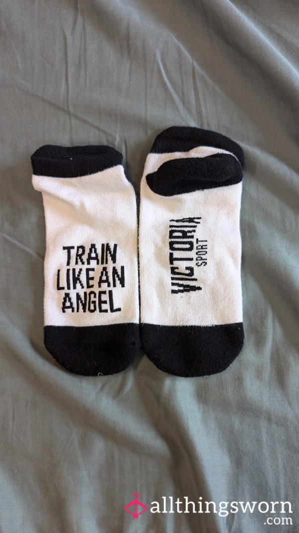 White Victoria Secret VS Sport Ankle Socks